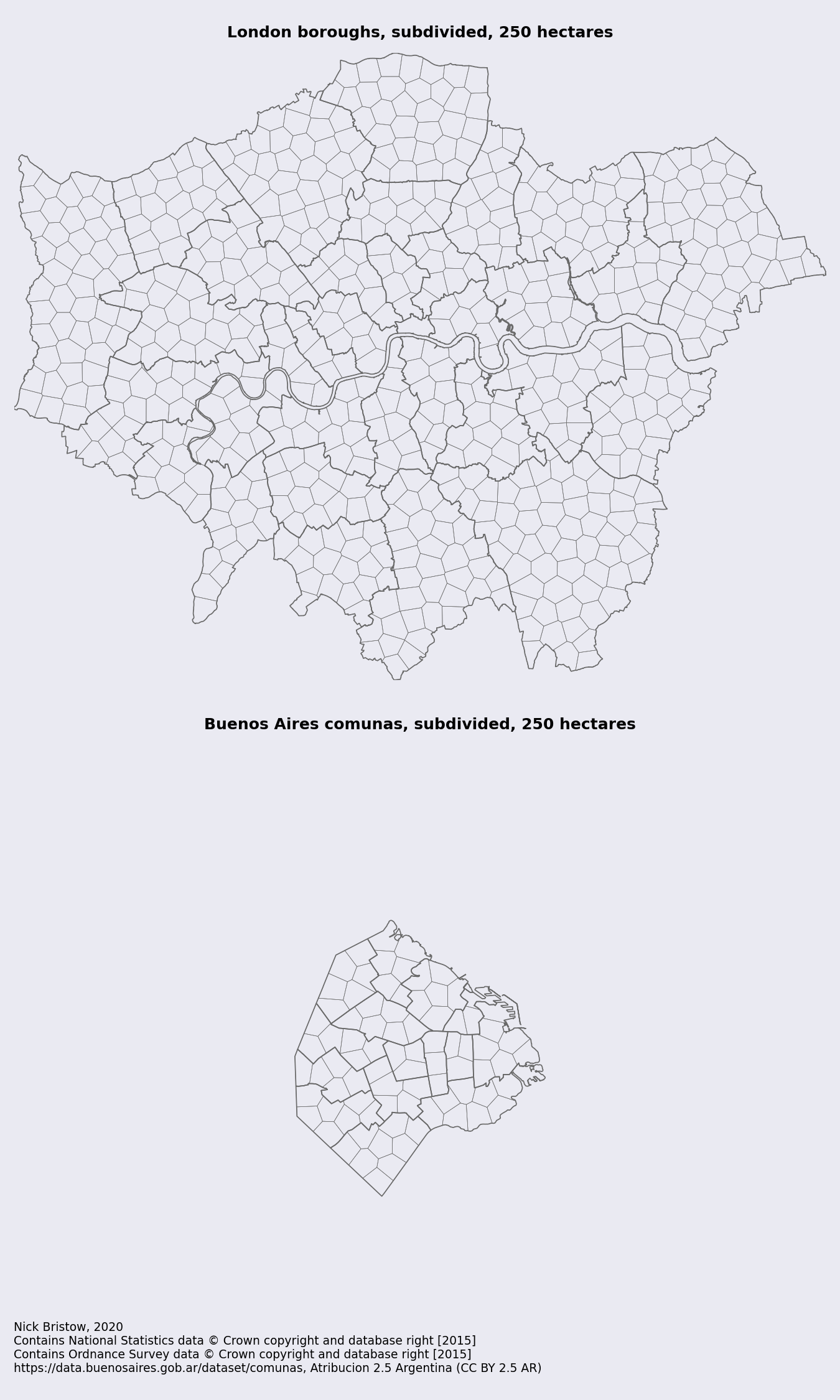 Greater London boroughs, Ciudad Autónoma de Buenos Aires comunas subdivided